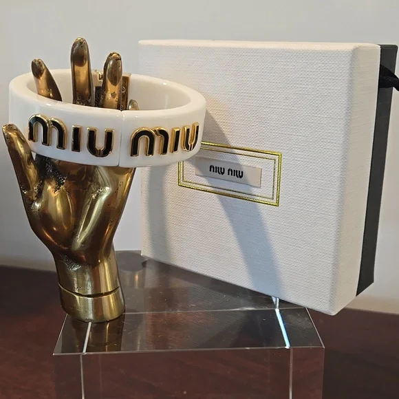 Miu Miu White Bangle Bracelet - Picture 3 of 9